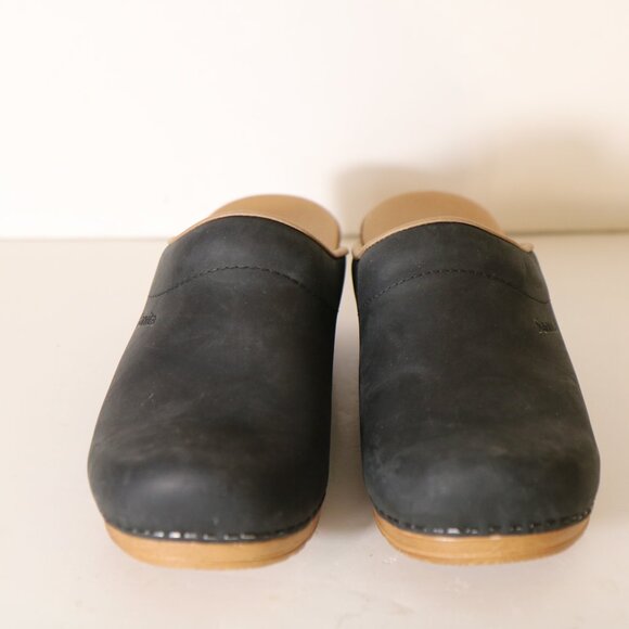 Sanita Ellis Clog Oiled Leather Black Womens 38 US 7 Slip On Comfort Casual - Picture 3 of 7